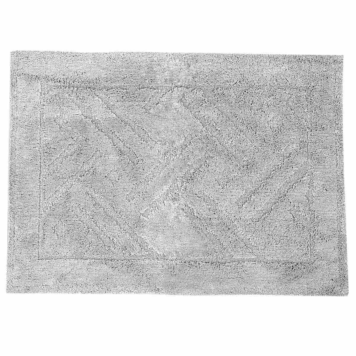 バスマット 乾度良好 リッカ 60×85cm 大判 速乾 ( お風呂マット 足拭きマット お風呂 バスグッズ 浴室マット 玄関マット 吸水 抗菌 防臭 洗濯OK シンプル ) 【グレー】 グレー