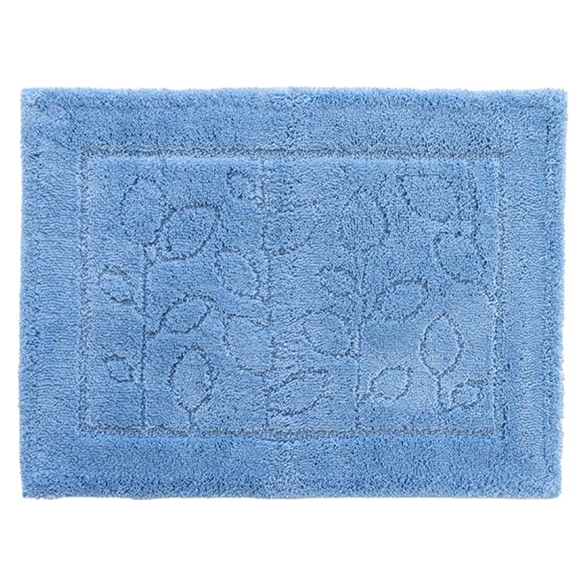 バスマット 乾度良好 ファイン 45×60cm 速乾 ( 風呂 マット 速乾性 吸水 吸水性 滑り止め お風呂 浴室 長方形 吸水速乾 バス バス用品 お風呂用品 バスグッズ 洗える 丸洗い 足ふき 60cm ) 【ブルー】 ブルー