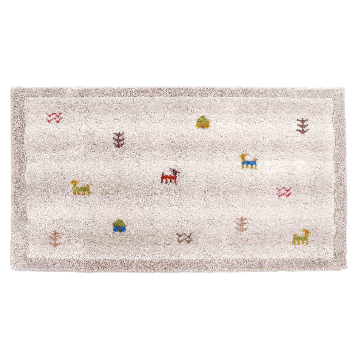 玄関マット 洗える コーナー吸着 60×110 cm 室内 ( 滑り止め ズレにくい 玄関 屋内 日本製 マット エントランスマット 室内用玄関マット 洗面所 脱衣所 室内用 長方形 おしゃれ ナチュラル 抗菌 防臭 すべり止め ノンスリップ ) 【ギャベ】 ギャベ