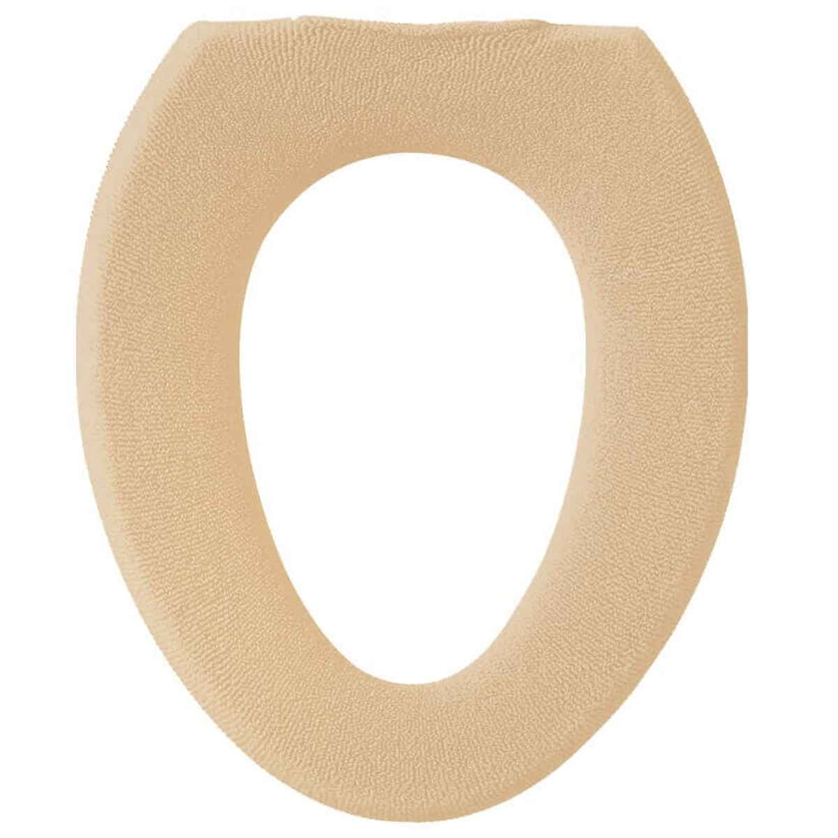 便座カバー ナタルシーナリー O型便座カバー ( 便座 カバー トイレカバー トイレ用品 O型用 洗濯OK 伸縮 トイレタリー O型便座専用 丸洗い 無地 着脱簡単 ベージュ ネイビー ) 【ベージュ】 ベージュ