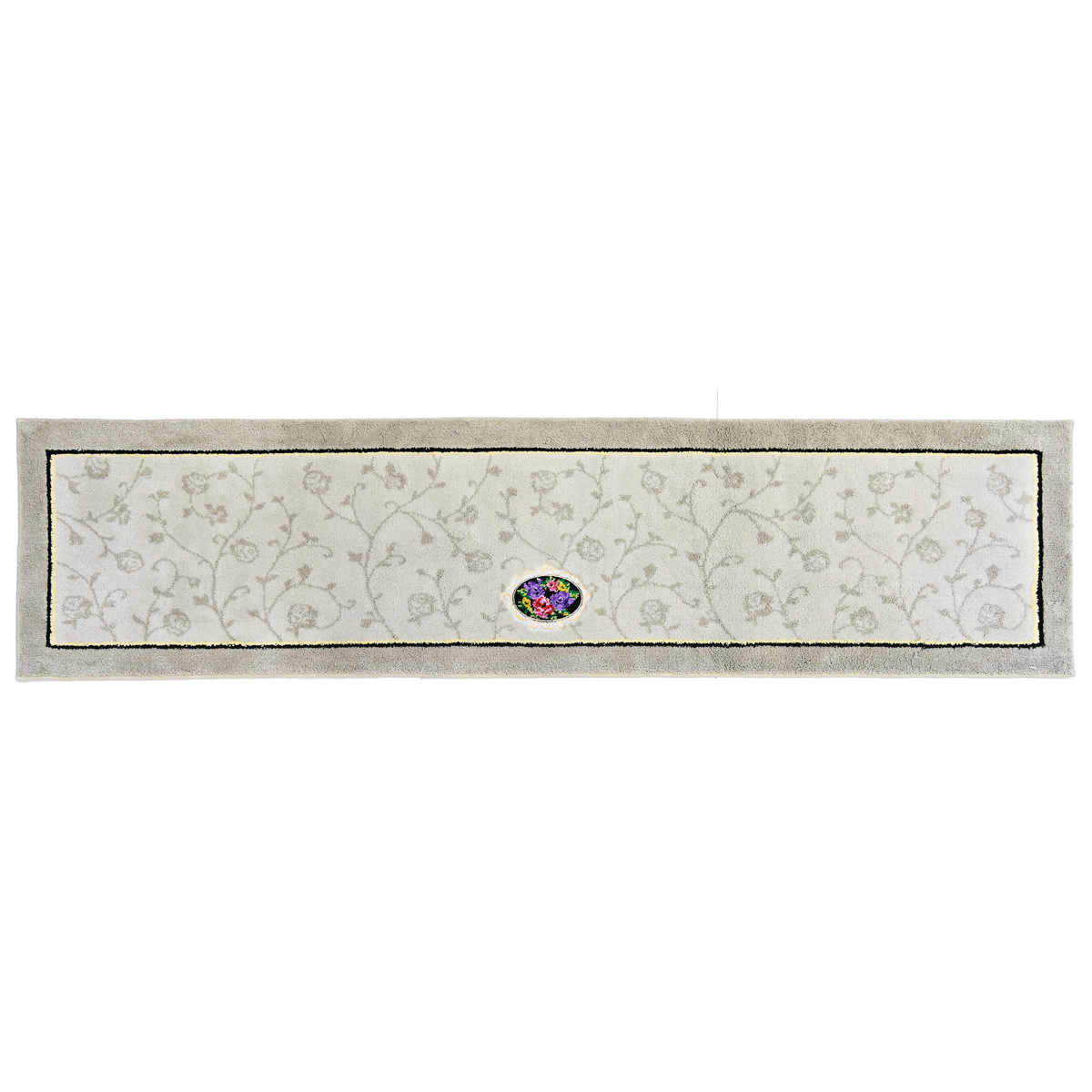 キッチンマット シェニールロゼ 45x180cm 日本製 洗濯可 ( 45cm 180cm 洗える すべり止め加工 高級感 ローズ 薔薇 キッチン マット 台所マット キッチンラグ おしゃれ ウィルトン織り マルチマット ) 【ベージュ】 ベージュ