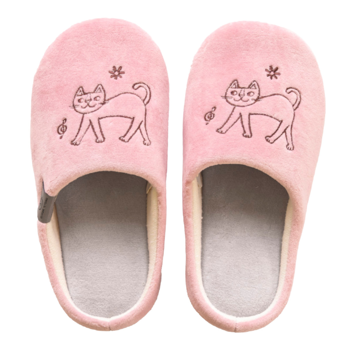 スリッパ 23~25cm ルームシューズ おかべてつろう ( 洗える 室内 レディース 猫 雑貨 ふわふわ オールシーズン ルームスリッパ インテリア雑貨 自宅 室内用 静音 トイレ ) 【ピンク】 ピンク