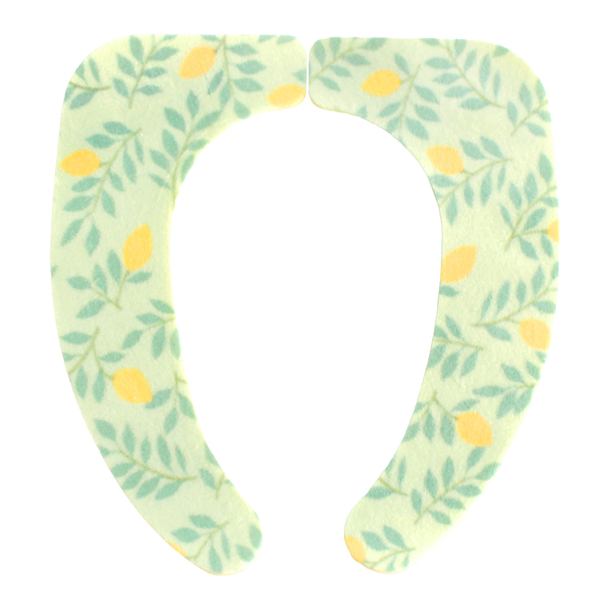 便座シート 短毛フリース プリント 貼っぴぃデイズ ( 便座クッション 便座カバー 便座 シート 兼用シート 洗える 丸洗い 貼るだけ シンプル おしゃれ U型 O型 洗浄暖房型 トイレタリー トイレ用品 トイレグッズ ) 【リーフ】 リーフ