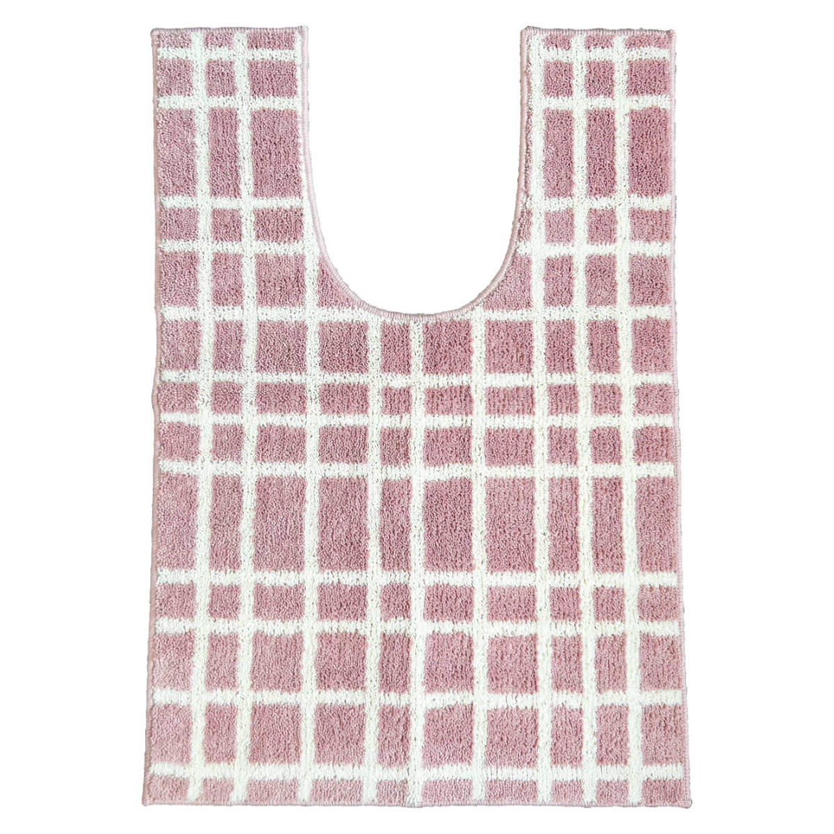 トイレマット ロング 耳長 105×70cm ナチュラル ( トイレ マット 滑り止め 足元マット ラグ トイレグッズ トイレタリー すべり止め 北欧 ) 【ピンク】 ピンク