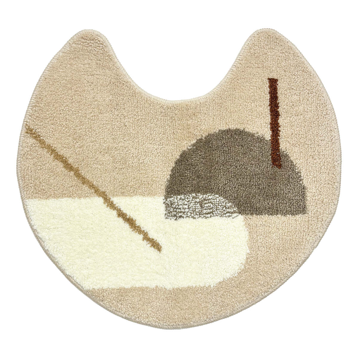 トイレマット 55×60cm オーバル形状 pogeun ( トイレ マット 足元マット 洗える すべり止め 韓国風 かわいい おしゃれ トイレタリー 滑り止め 55×60 スタンダード トイレ用品 ) 【カジュアル】 カジュアル