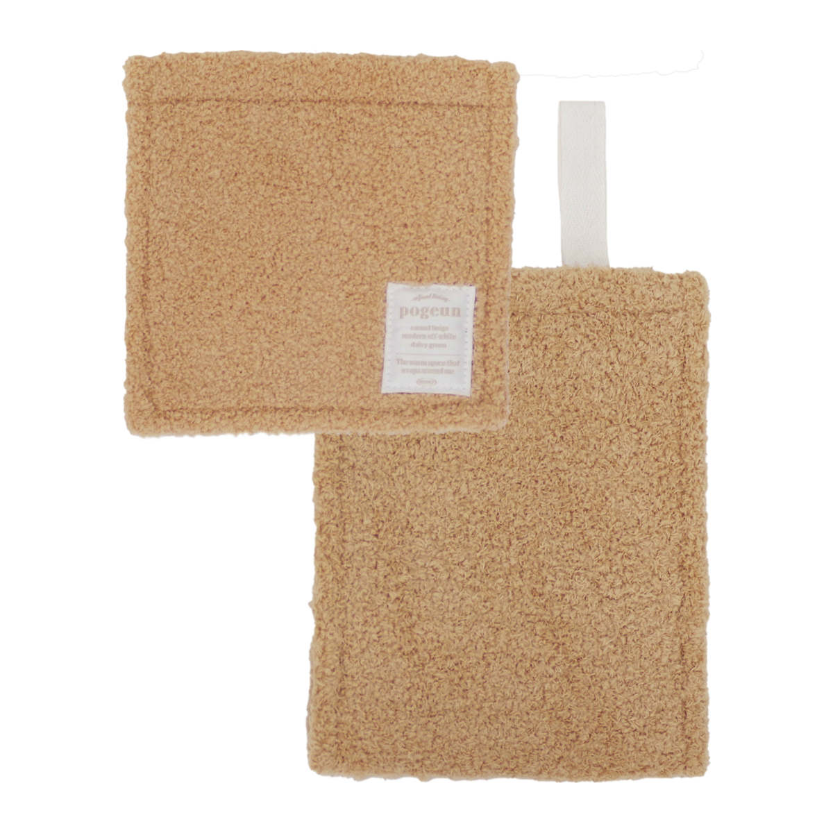 ペーパーホルダーカバー pogeun ( カバー トイレットペーパーカバー ペーパーホルダー 予備 洗える 韓国風 かわいい トイレタリー ホルダーカバー 取付簡単 トイレ用品 おしゃれ ) 【ベージュ】 ベージュ