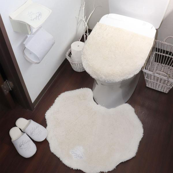 トイレマット 滑り止め メリージェラート インテリアマット シェル 55×65cm クリーム トイレ用マット おしゃれ かわいい