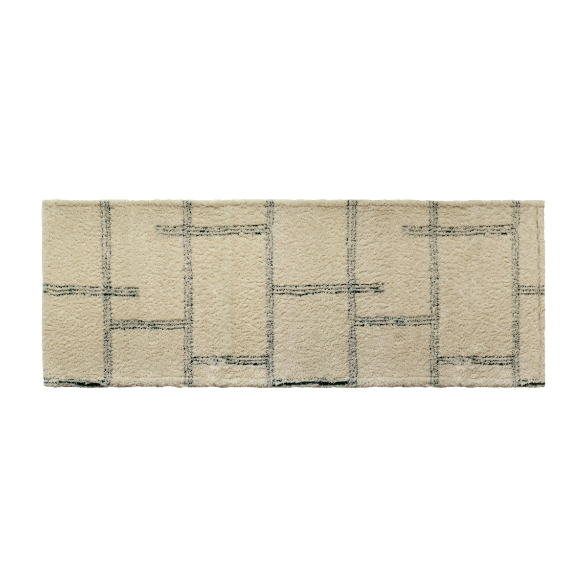 キッチンマット kietoインテリアマット 45×120cm ( 洗える 滑り止め加工 おしゃれ マット 45cm 120cm キッチン 台所 床 フロア キッチン用マット 台所用マット キッチンラグ 長方形 洗濯可能 滑り止め 薄手 短毛 シンプル ) 【アイボリー】 アイボリー