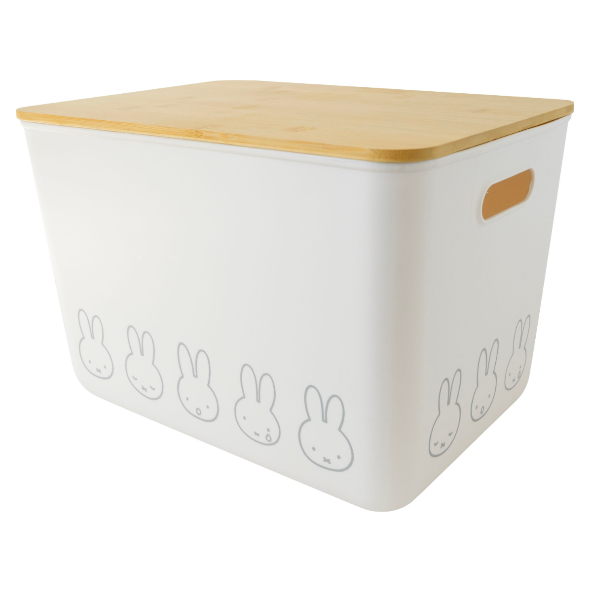 収納ボックス miffy バンブー ふた付き収納ケース LL 幅36×奥行25.5×高さ24.4cm ( ミッフィー 収納 収納ケース ボックス 収納バスケット フタ付き ケース 持ち手付き 小物入れ 小物収納 ふた付き 積み重ね プラスチック おしゃれ )