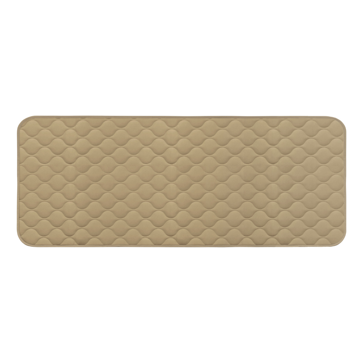 キッチンマット mocchin ひんやり 冷感 インテリアマット 48×120cm ( マット 夏用キッチンマット マルチマット 接触冷感 洗える 滑り止め加工 キッチン用マット 台所用マット キッチンラグ 涼しい 長方形 洗濯可能 シンプル ) 【ベージュ】 ベージュ