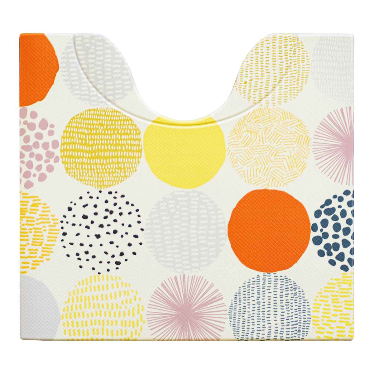 トイレマット 拭ける 55×60cm スキマにピタっ!拭けるPVCトイレマット ( PVCトイレマット 足元マット トイレタリー トイレ マット 拭けるトイレマット トイレグッズ 抗菌 防臭 撥水 韓国風 ) 【ドット】 ドット