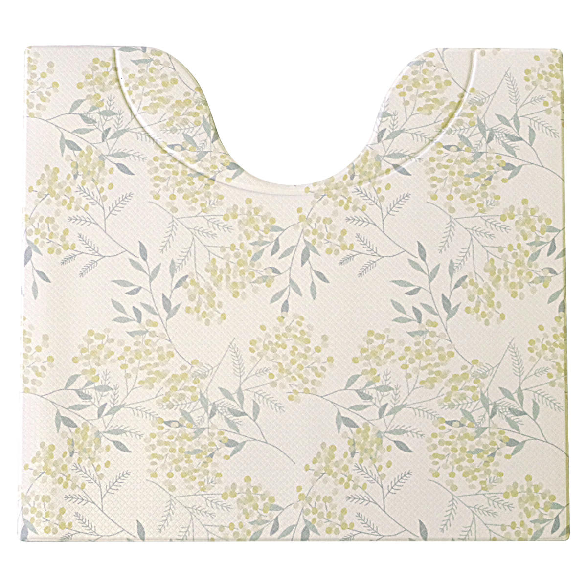 トイレマット 拭ける 55×60cm スキマにピタっ!拭けるPVCトイレマット ( PVCトイレマット 足元マット トイレタリー トイレ マット 拭けるトイレマット トイレグッズ 抗菌 防臭 撥水 韓国風 ) 【ミモザ】 ミモザ