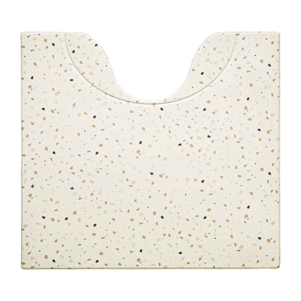 トイレマット 拭ける 55×60cm スキマにピタっ!拭けるPVCトイレマット ( PVCトイレマット 足元マット トイレタリー トイレ マット 拭けるトイレマット トイレグッズ 抗菌 防臭 撥水 韓国風 ) 【テラゾー】 テラゾー