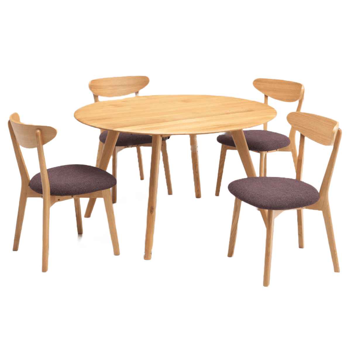 ダイニングテーブル 幅120cm ナチュラル 木製 円形 （ 開梱設置 4人