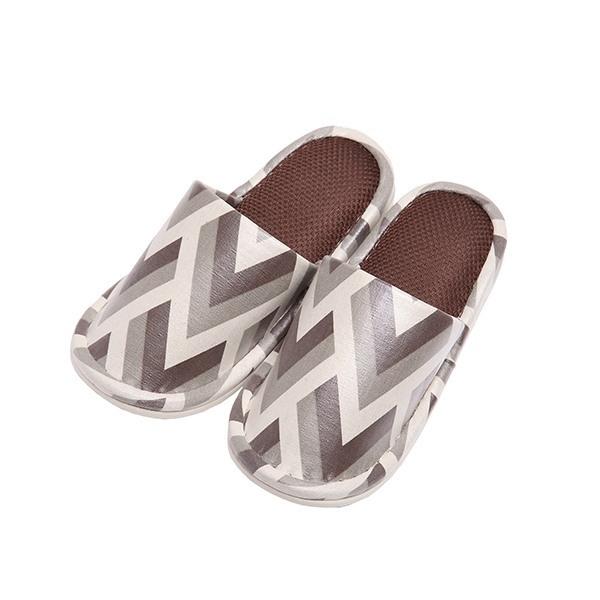 スリッパ 幾何柄ラミネート外縫い M ( ルームシューズ ルームスリッパ 室内 レディース お手入れ簡単 汚れにくい キッチン 来客用 室内用 会社 オフィス 前詰め 柄 幾何学 )