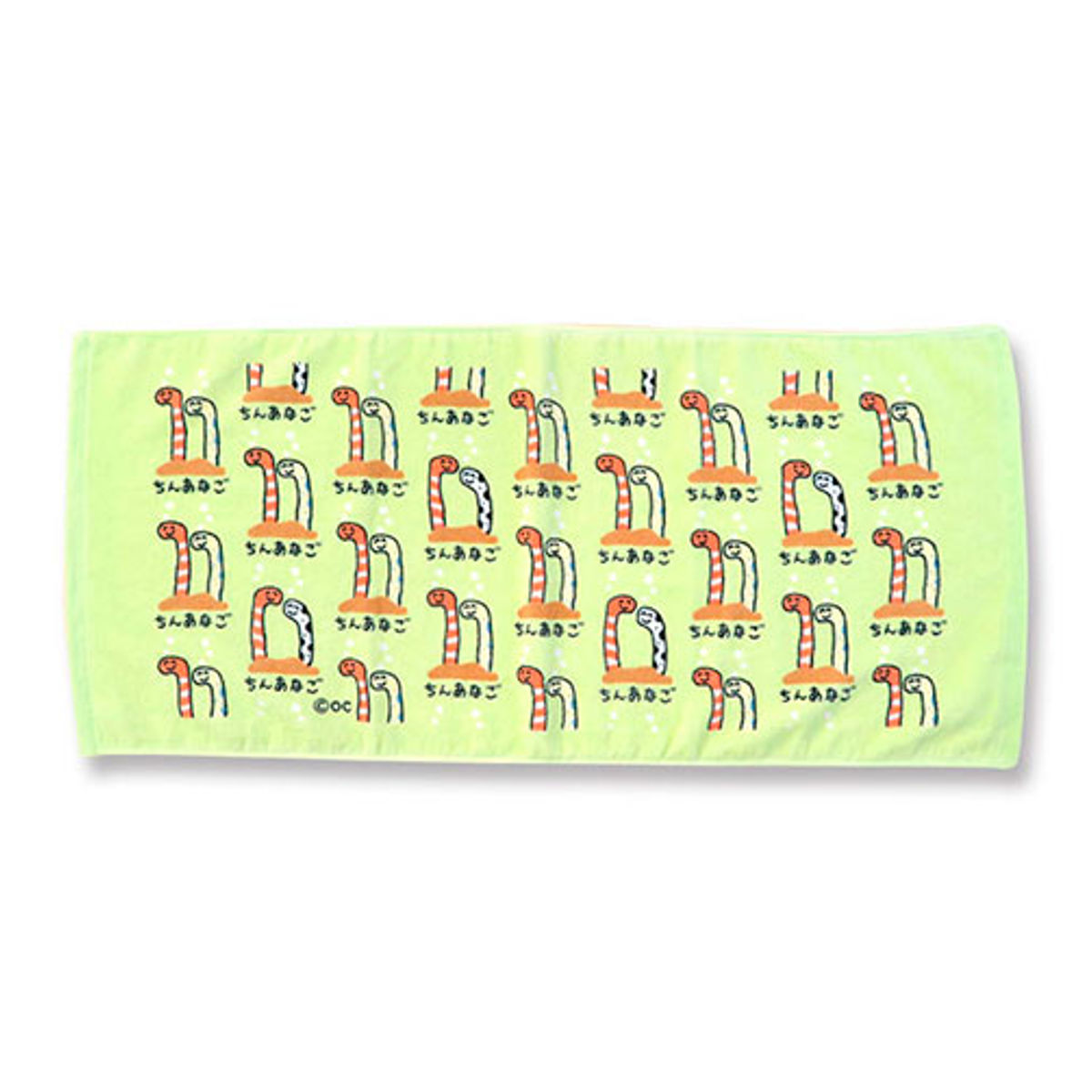 フェイスタオル 34×75cm 水辺の生き物系柄 Part1 おえかきさん ( タオル 手拭きタオル 綿100 コットン 生き物 生物 手書き風 かわいい デイリータオル たおる 汗拭きタオル フェイス 洗顔 洗面 新生活 ギフト バス用品 ) 【ちんあなごさん】 ちんあなごさん