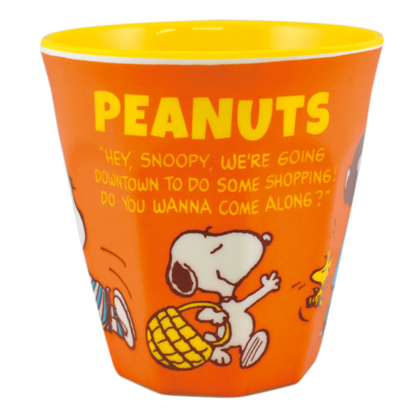 Dショッピング タンブラー 290ml スヌーピー Peanuts 子供用食器 コップ プラスチック キャラクター メラミン カップ 樹脂製 メラミン食器 グラス Snoopy メラミンカップ 割れにくい プラコップ オレンジ カテゴリ コップの販売できる商品 リビングート