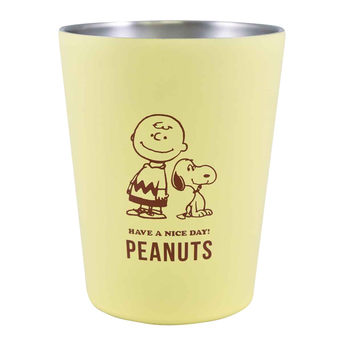 Dショッピング ステンレスタンブラー 290ml Peanuts スヌーピー ステンレス タンブラー コンビニコーヒー ホルダー 保冷 保温 キャラクター Snoopy 食器 コップ カップ カバー コンビニ ドリンク 持ち運び おしゃれ かわいい イエロー カテゴリ コップの