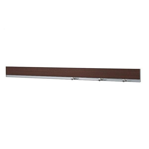 ハンギングレール 長押レール フック付 幅90cm 壁掛け ( ウォールハンガー 壁用 収納 壁面 レールフック コートハンガー 目立たない コート掛け 帽子掛け レール フック ハンガーフック ディスプレイ ) 【セピア】 セピア