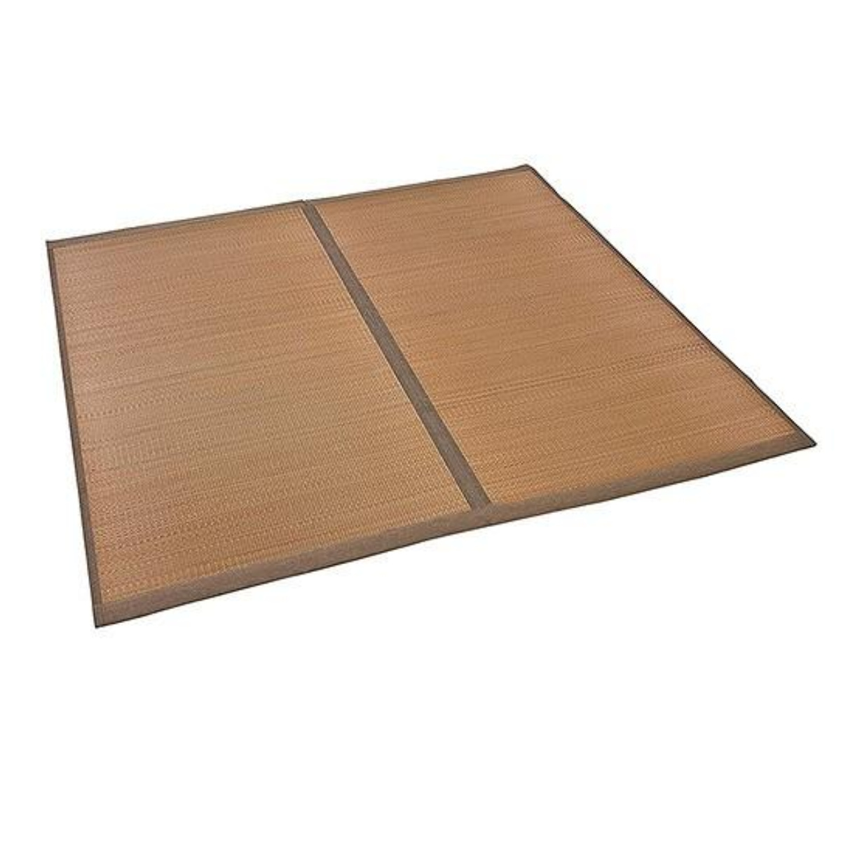 い草 上敷き 花ござ 与那国 2畳 約174×174cm ブラウン ( 江戸間 2帖 い草上敷き 和室 不織布 裏貼り い草ラグ 敷物 畳マット 天然素材 防ダニ 防カビ 抗菌効果 )