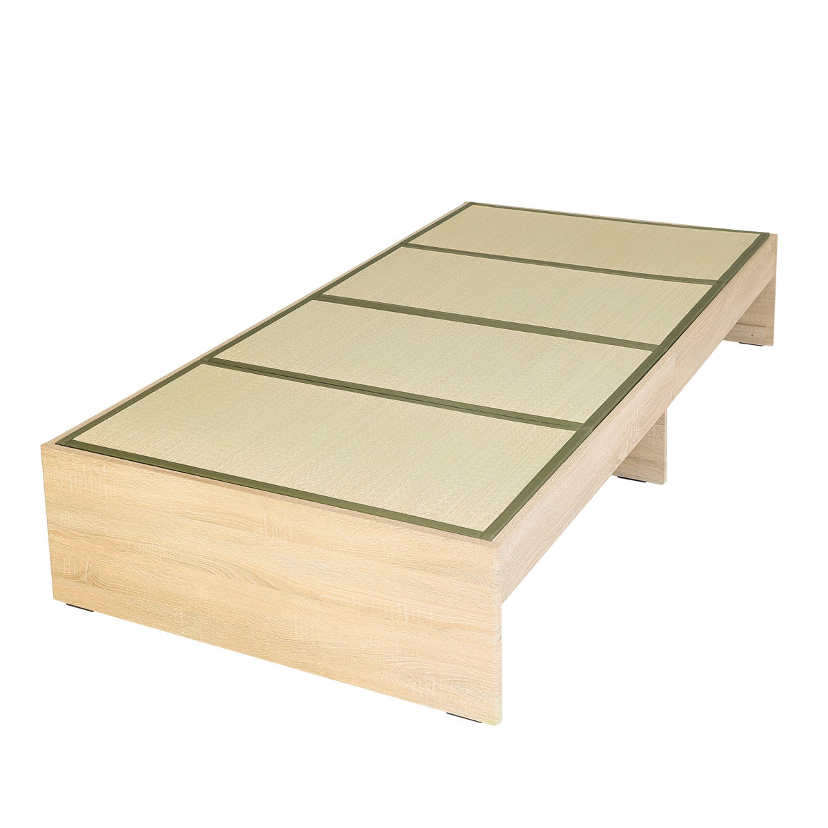 畳ベッド シングル 小上がり シンプル ( ベッドフレーム 畳 ベッド ヘッドレス 天然い草 たたみ 抗菌 調湿 消臭 畳マットレス 畳付 ブラウン ナチュラル ) 【ナチュラル】 ナチュラル