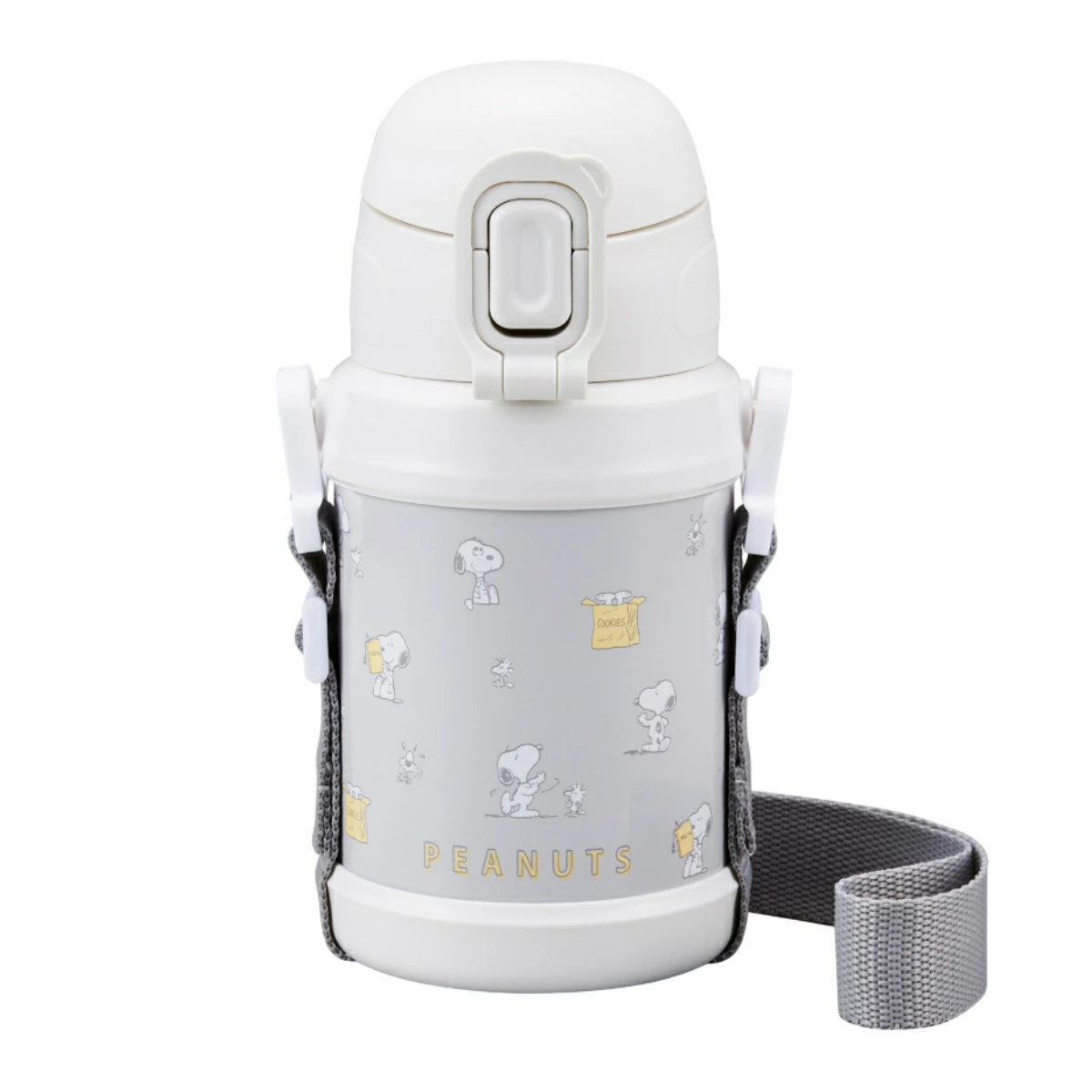 水筒450ml スヌーピー ストロー付ステンレスボトル ( SNOOPY ストローボトル ステンレス 保冷 子供 大人 ストロー付き ワンタッチ ストロー マグボトル 保冷専用 すいとう マイボトル キッズ こども )