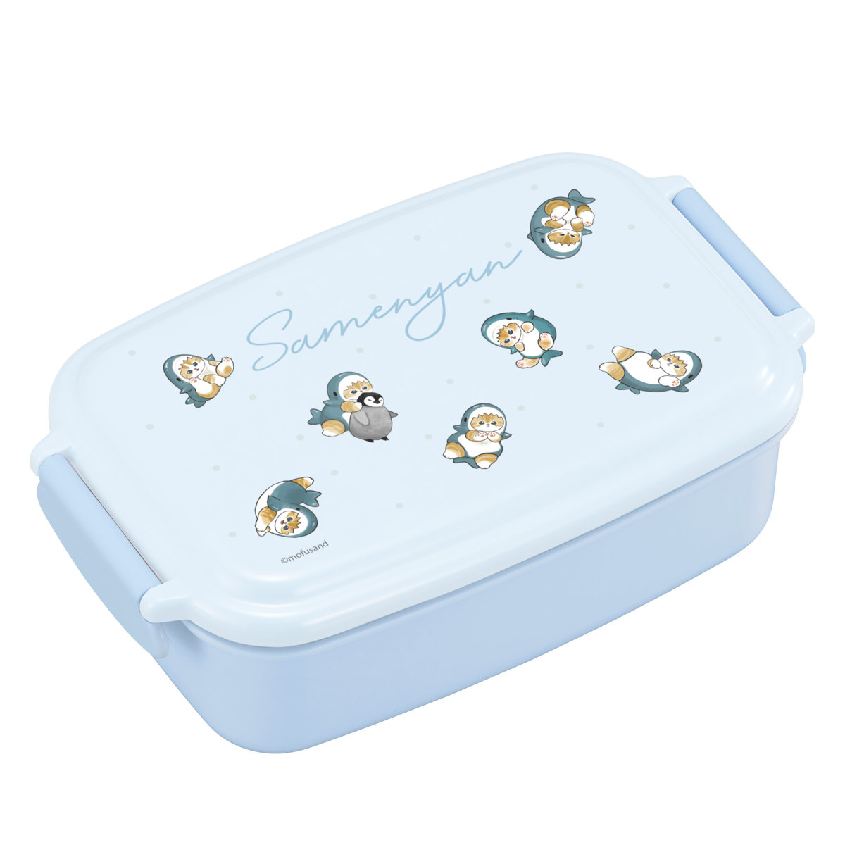 弁当箱 500ml mofusand ランチボックス 仕切付 ( モフサンド 1段 お弁当箱 レンジ対応 食洗機対応 1段 角型 子供 日本製 電子レンジ対応 キッズ 仕切り付 弁当 お弁当 幼稚園 保育園 )