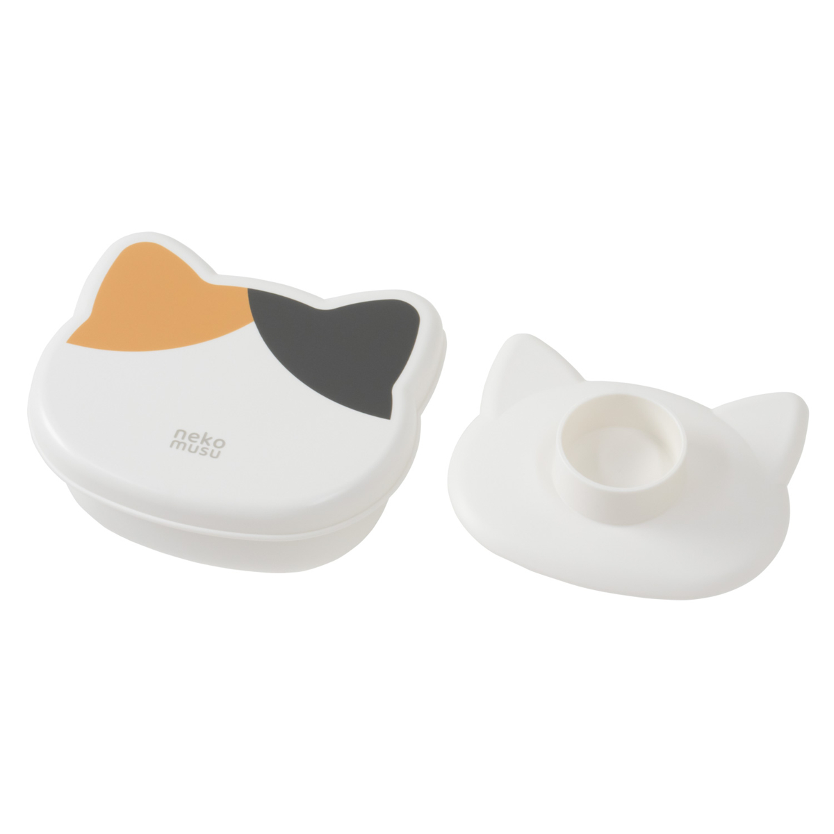 おにぎりケース ねこむす ( 食洗機対応 レンジ対応 おむすびケース おにぎり おむすび ケース ネコ ランチボックス 日本製 食洗機OK レンジOK 抗菌 おにぎり専用 弁当箱 おにぎり用 おむすび用 お弁当 弁当 ) 【ミケ】 ミケ