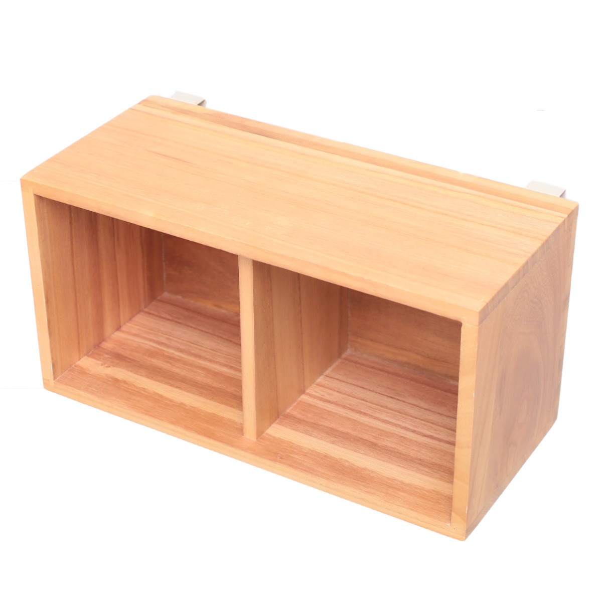 箱 2マス すのこに掛けられる家具 オプション パーツ 飾り棚 ボックス ( 部品 BOX 飾り台 すのこに掛けられる 棚 ディスプレイ インテリア 小物置き 木目調 おしゃれ カスタマイズ ) 【ナチュラル】 ナチュラル