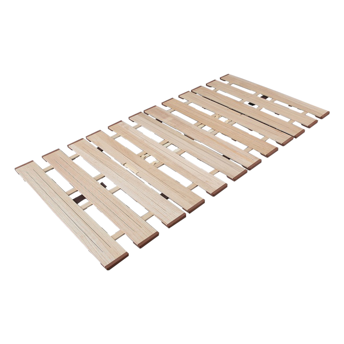 すのこベッド 4つ折れ式 シングル 薄型軽量 天然木 ( スノコ すのこ マット 折りたたみ 四つ折り 桐 布団 ふとん 下 布団干し 簡単 湿気 カビ 対策 薄い 軽い 完成品 )