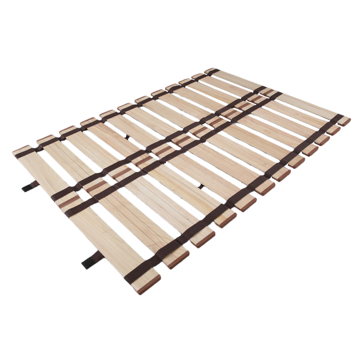 すのこベッド ロール式 ダブル 薄型軽量 天然木 ( スノコ すのこ マット 折りたたみ 桐 布団 ふとん 下 布団干し 簡単 湿気 カビ 対策 薄い 軽い 完成品 )