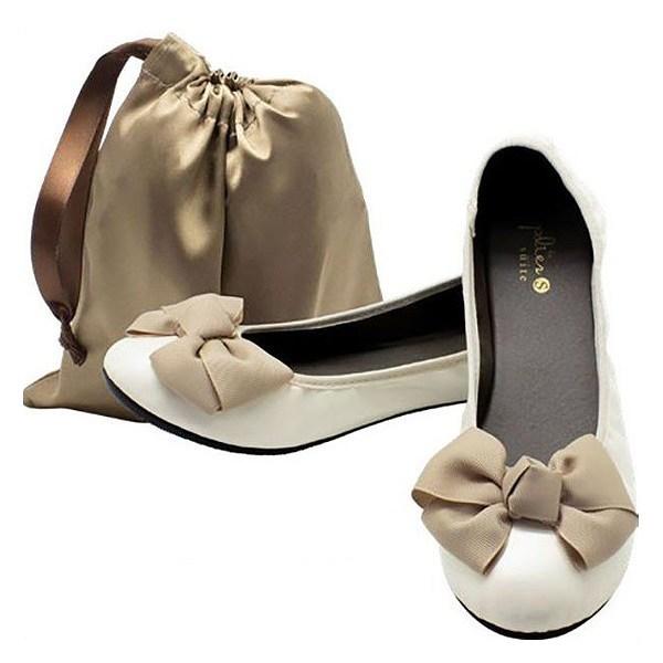 Dショッピング スリッパ 携帯 Sサイズ 22 0 23 5cm 専用ケース付 レプリエ スイート リボン ルームシューズ 携帯スリッパ 携帯シューズ シューズ 折りたたみ おしゃれ 滑り止め レディース 学校 入学式 卒業式 アイボリー カテゴリ スリッパの販売できる