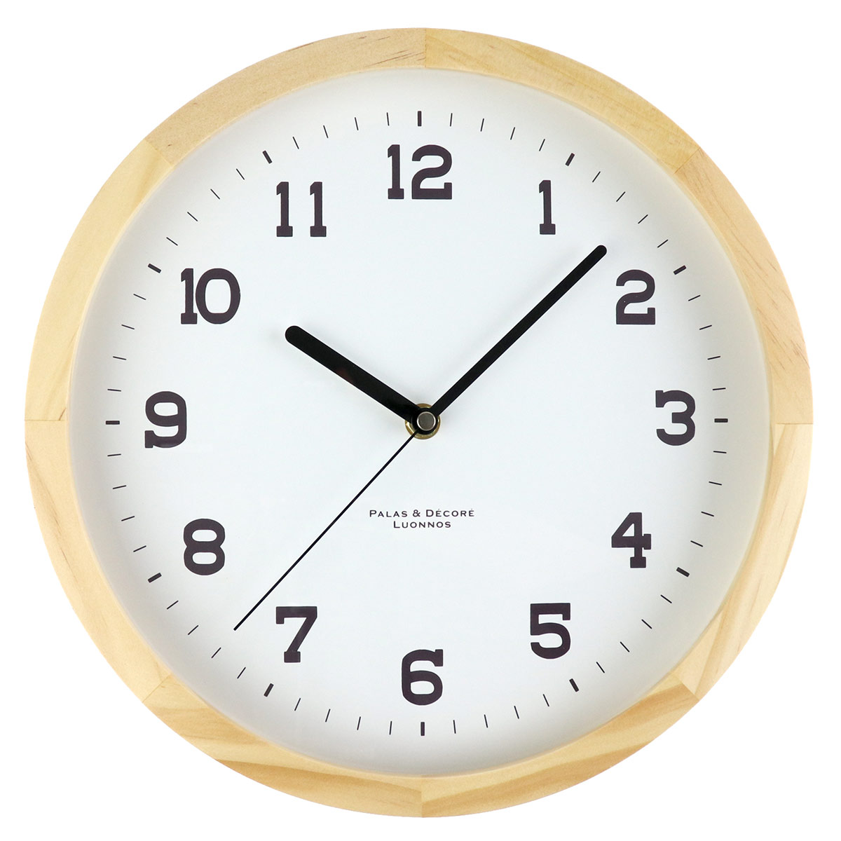 掛け時計 ウォールクロックL 無垢材 木製 時計 おしゃれ Eina （ 壁掛け時計 掛時計 壁掛け かけ時計 とけい クロック 天然木 アナログ  北欧 北欧風 シンプル インテリア ウォールクロック ナチュラル ）【 ナチュラル 】