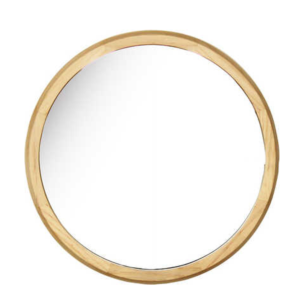 ミラー ウォールミラー 直径34.8cm 壁掛け 木製 無垢材 天然木 鏡 かがみ 円形 丸型 ( カガミ 姿見 壁掛け鏡 壁掛けミラー 壁 掛け 吊り下げ 玄関 リビング 丸 木 ウッド ) 【ナチュラル】 ナチュラル