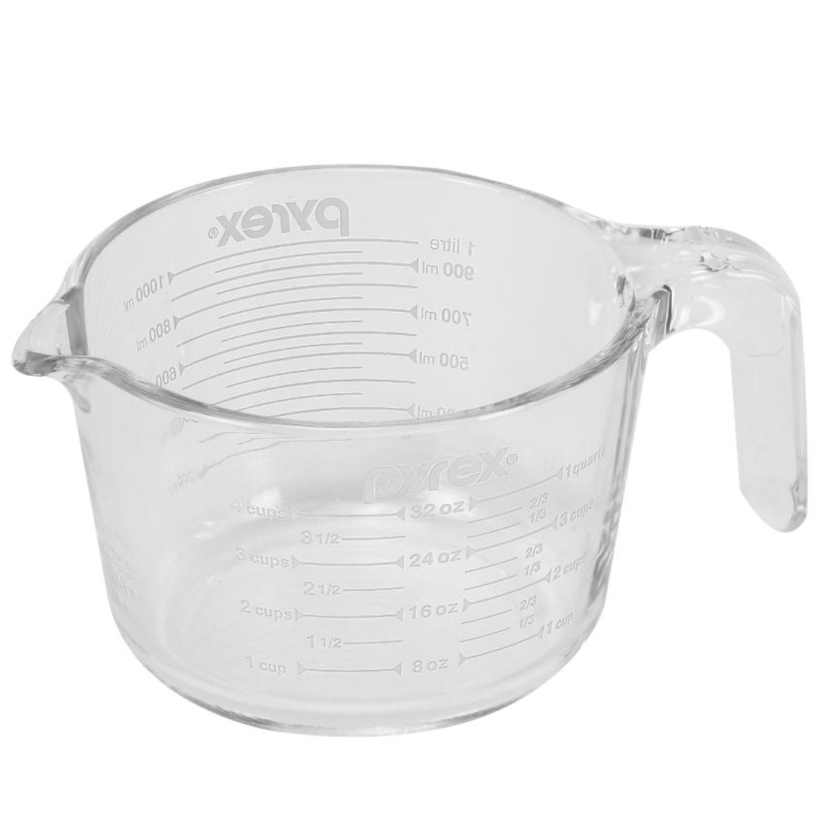Pyrex パイレックス　ディズニー　ガラス計量カップ dショッピング |PYREX 計量カップ 1L 耐熱ガラス 取っ手付き