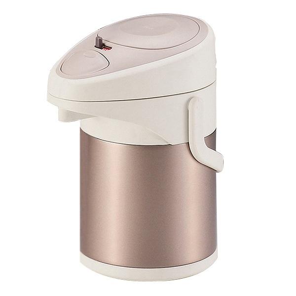 エアーポット ポット ケトル 魔法瓶 保温 保冷 2.5L メタルシルバー ( エアー給湯 卓上ポット ステンレス 電気不要 コーヒー エアー コンパクト 湯沸し 水筒 ) 【メタルブラウン】 メタルブラウン