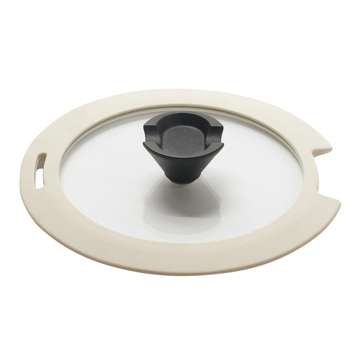 フライパン 蓋 18cm用 ガラス蓋 シリコン縁付き トルティーノ 鍋蓋 ( ふた 鍋ふた 専用ガラス蓋 窓付き 18センチ フタ 鍋用 ガラスふた 蒸気穴付き 調理器具 ホワイト )