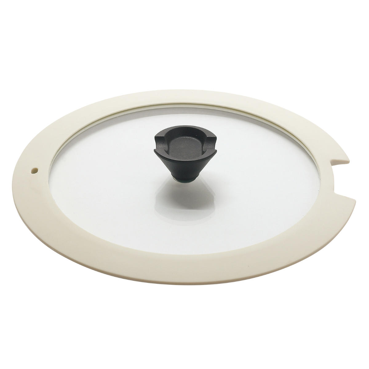 フライパン 蓋 24cm用 ガラス蓋 シリコン縁付き トルティーノ 鍋蓋 ( ふた 鍋ふた 専用ガラス蓋 窓付き 24センチ フタ 鍋用 ガラスふた 蒸気穴付き 調理器具 ホワイト )