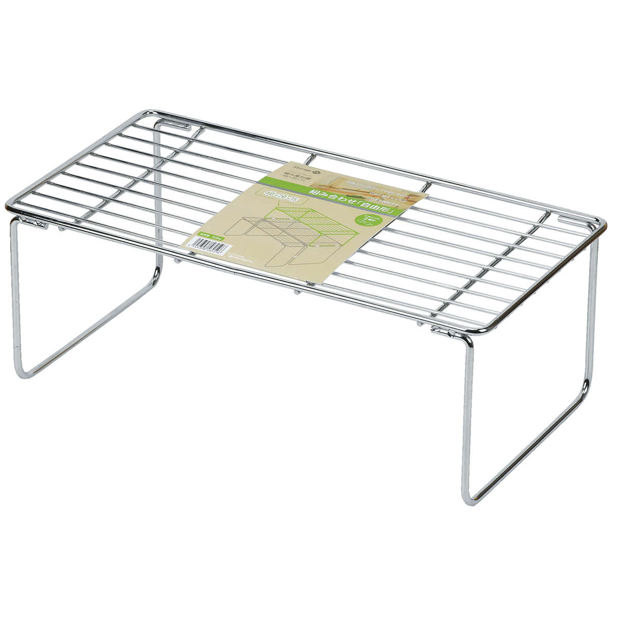 キッチンラック キッチン収納 ストレージアルファ 積み重ね棚 幅40×奥行20×高さ15cm ( シンク収納 シンク下収納 調味料ラック コンロ周り収納 収納棚 収納ラック スパイスラック スタッキング 積み重ね 棚 コンロ周り ラック )