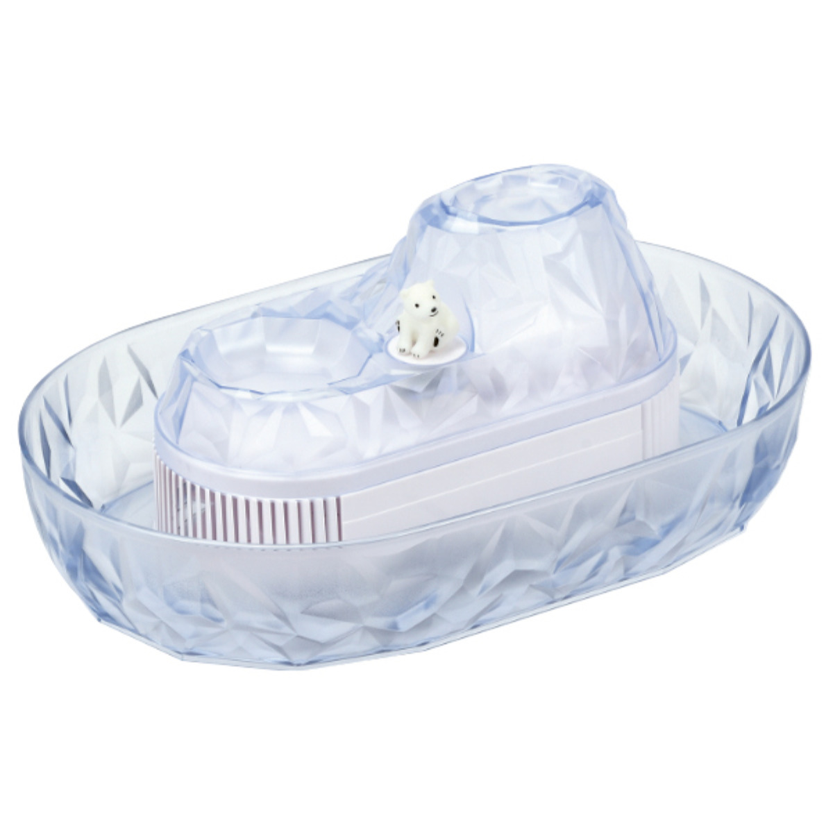 そうめん流し器 M 2~3人用 流氷 流しそうめん 電池式 流しそうめん機 プラスチック製 ( そうめん流し機 しろくま ペンギン 素麺 ながしそうめん 薬味入れ 流し素麺 薬味皿 機械 シロクマ アニマル 動物 氷山 おしゃれ かわいい ) 【シロクマ】 シロクマ