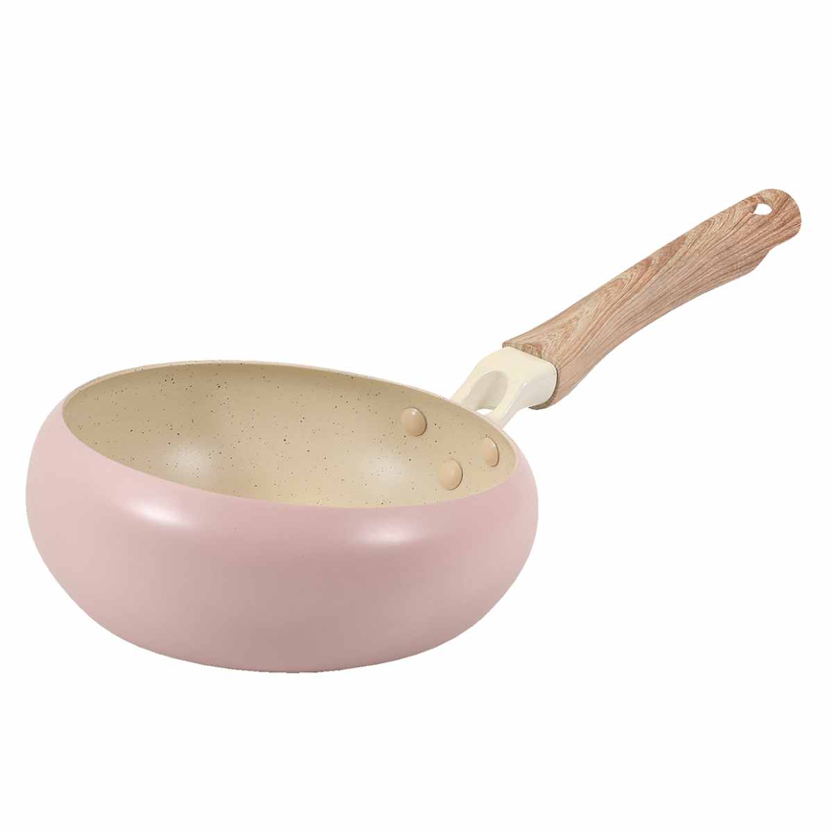 フライパン 20cm IH対応 ちゃーぱん マーブルダイヤモンド加工 ( ガス火対応 炒め鍋 ふっ素加工 PFOAフリー 軽い 20センチ フッ素加工 フッ素コーティング アルミ製 軽量 かわいい ピンク )