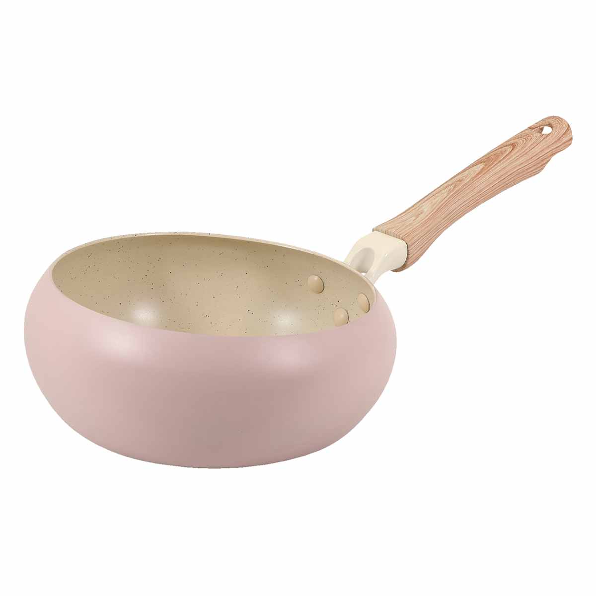 フライパン 22cm 深型 IH対応 ちゃーぱん マーブルダイヤモンド加工 ( ガス火対応 炒め鍋 ふっ素加工 PFOAフリー 軽い 22センチ フッ素加工 フッ素コーティング アルミ製 軽量 かわいい ピンク )