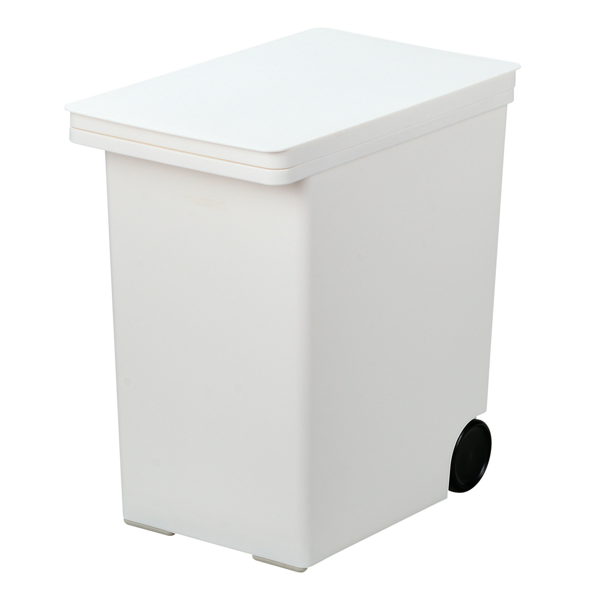 米びつ 10kg 袋のまま 保存 10kg用 ( 保存容器 米櫃 ライスストッカー 日本製 計量カップ付き キャスター付き プラスチック 密閉 10キロ シンク下 袋ごと 米 お米 お米収納 お米保存 ペットフード 保管 収納 ケース 白 スリム )