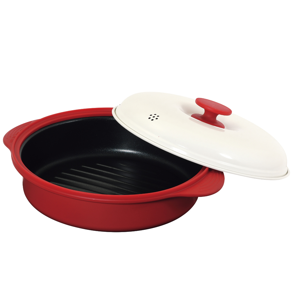 レンジパン スピードクック 丸深型 電子レンジ調理器 ( 電子レンジ 調理器 魚焼き器 深型 焼き魚 電子レンジ専用調理器 電子レンジ魚焼き器 調理 魚 肉 焼く 蒸す 煮る 温め直し レシピ付き )