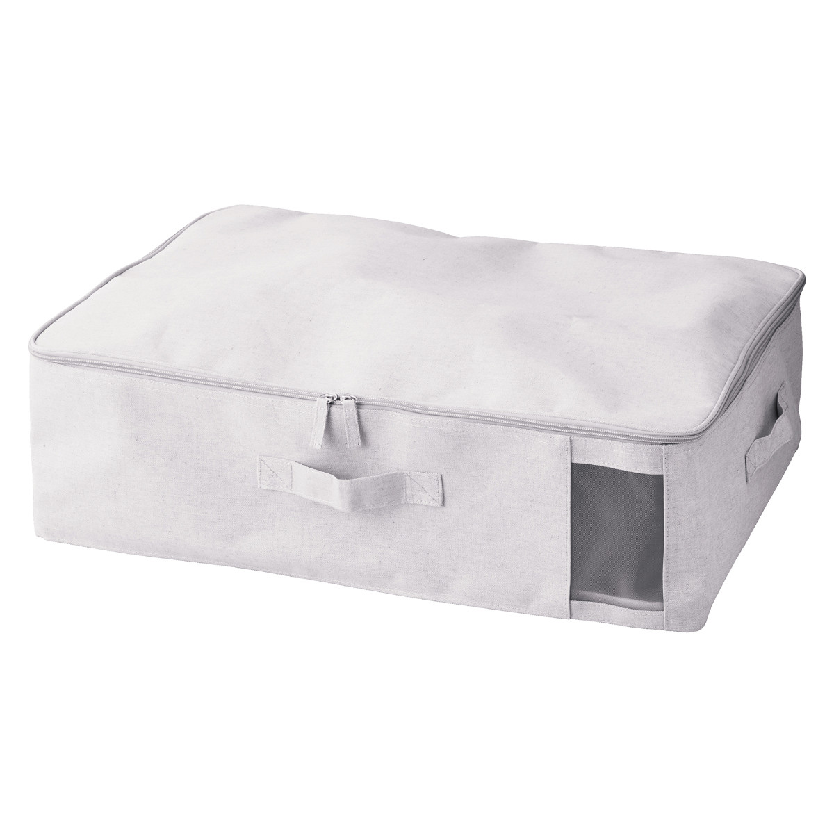 収納ボックス ふた付き エコファブボックス 収納 L 幅60×奥行40×高さ18cm ( 収納ケース 衣類収納ケース 布製 衣装ケース 窓付き 取っ手 衣類 クローゼット収納 フタ付き 蓋付き 折りたたみ 整理整頓 保管 エコ 再生素材 )