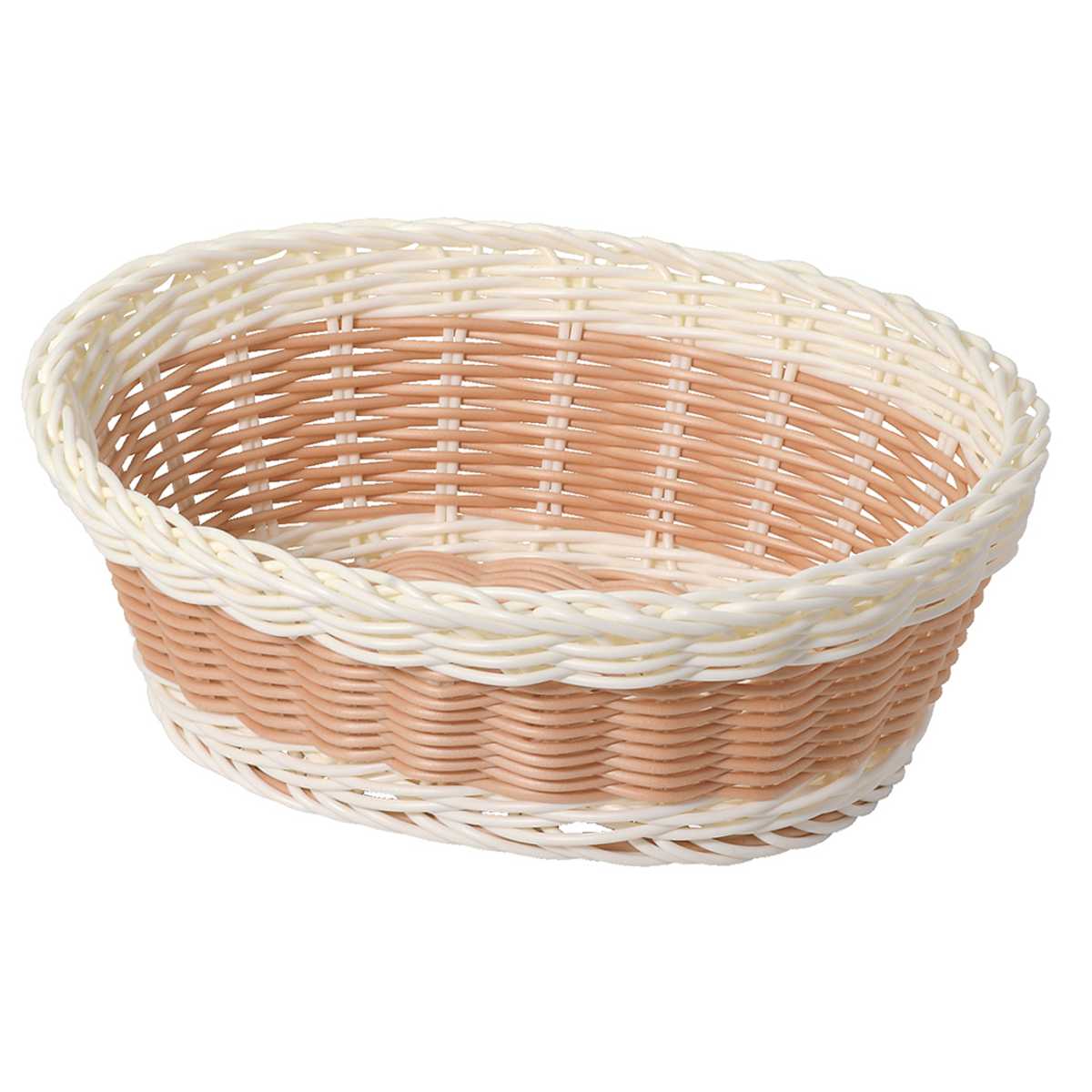 キッチンバスケット アミール 洗える 抗菌 バスケット ( パンかご レンジ対応 食洗機対応 かご カゴ 小物収納 小物入れ キッチン 収納 野菜ストッカー パン入れ 籐かご風 籠 キッチン収納 リビング収納 おしゃれ ) 【オーバル】 オーバル