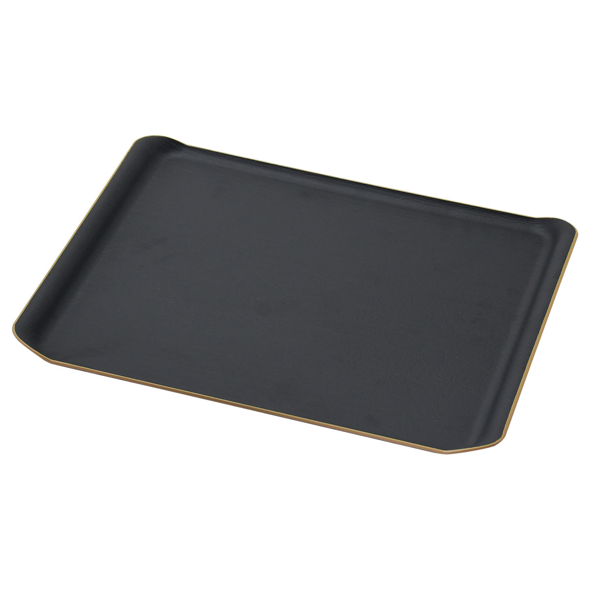トレー ノンスリップ 抗菌 ランチョントレー 36cm ( キッチントレー トレイ キッチントレイ キッチン 日本製 ランチョンマット おしゃれ シンプル 無地 お盆 盆 配膳 抗菌加工 すべり止め加工 ) 【ブラック】 ブラック