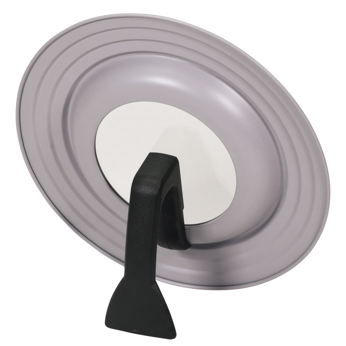 フライパン 蓋 16~21cm ガラス窓付き ハルミック スタンドパンカバー ( 兼用蓋 フライパンカバー 鍋蓋 自立 立つ フライパンフタ フライパン蓋 パンカバー スタンド式 ガラス蓋 兼用フタ フライパンのふた ハンドル付き ) 【ペールパープル】 ペールパープル