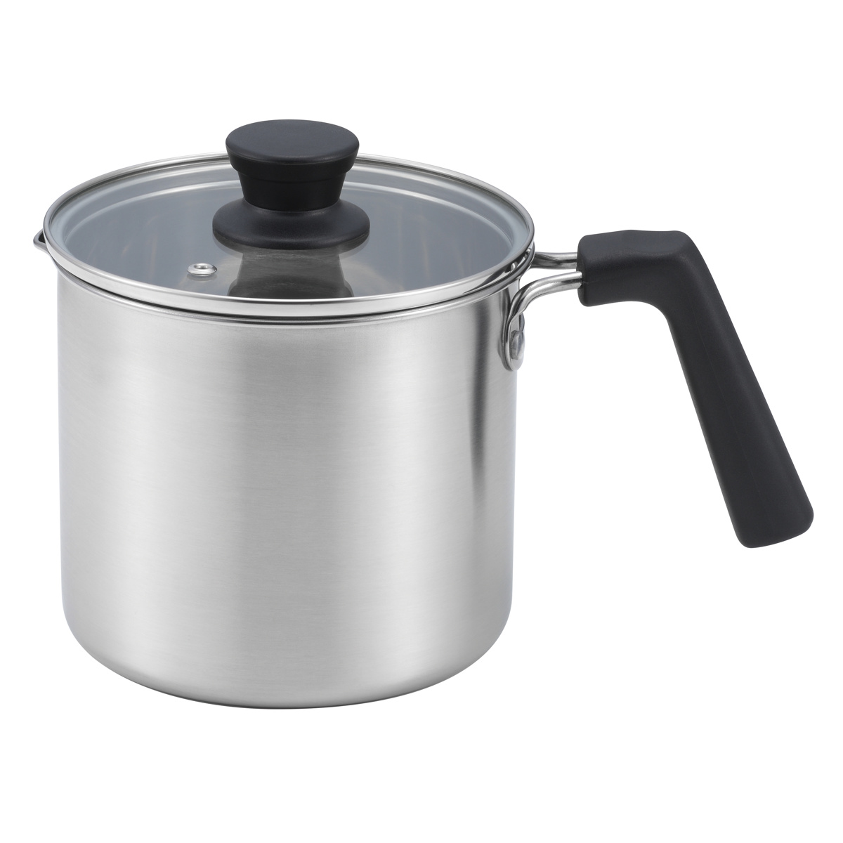 マルチポット 15cm ステンレス製 デリック 2.4L ( IH対応 ガス火対応 片手鍋 天ぷら鍋 片口鍋 ガラス蓋 ソースパン オール熱源対応 15センチ ステンレス鍋 深型 片手なべ ケトル ポット 揚げ鍋 万能 マルチ 湯沸かし )