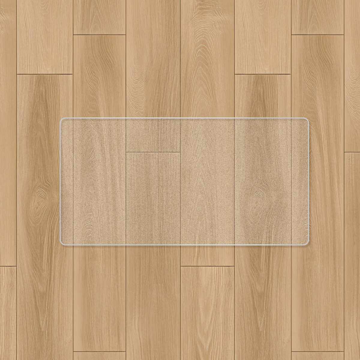 キッチンマット クリア 60×120cm 床暖房対応 ( 60cm 120cm 透明 キッチン マット 台所マット 拭けるキッチンマット PVC 洗濯不要 ズレない 傷防止 汚れ防止 カット 薄い 透ける 床暖OK フリーカット )